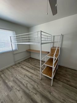 Full Size bunk bed with Desk