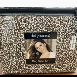 NEW Daisy Fuentes LEOPARD KING Sheet Set in PACKAGE!!