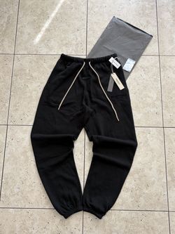 Essentials Jet Black Cuffed Sweatpants (SS24)