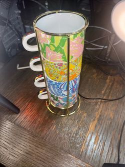 Porcelain Lilly Pulitzer 4 stackable mugs