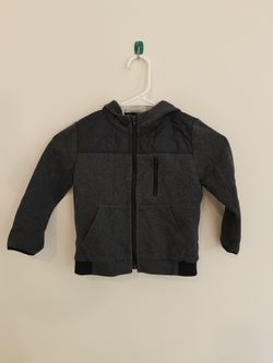 Boy Charcoal Heather Zip-Up Hoodie 2T
