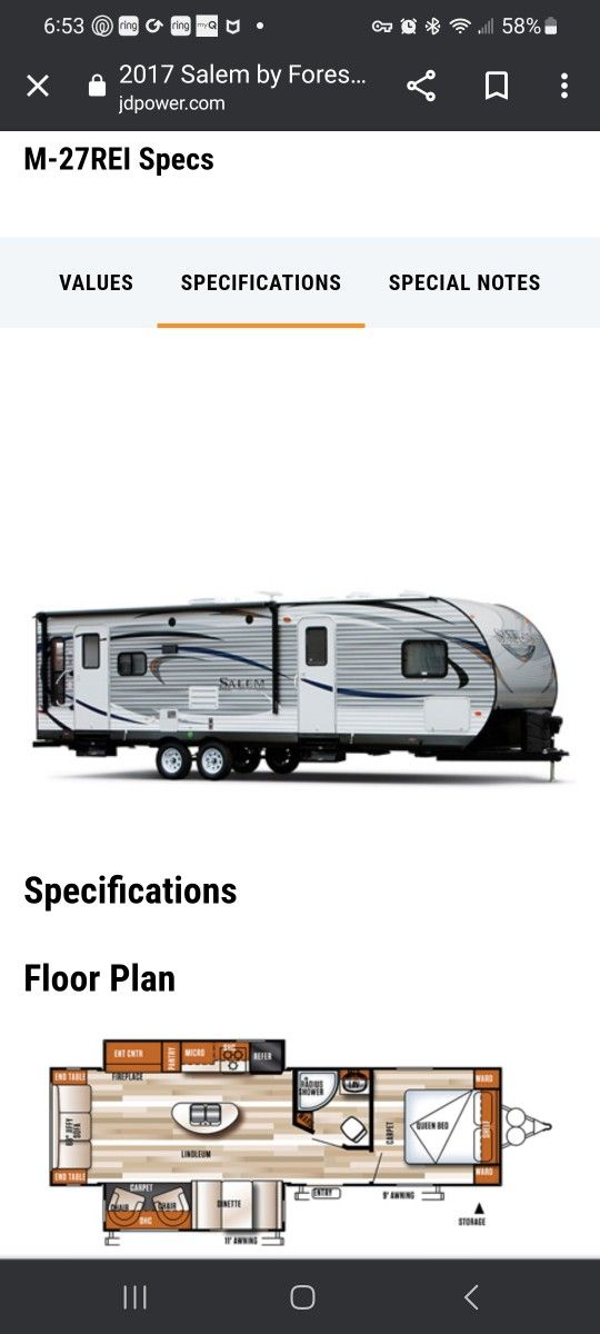 2017 Salem Forest River 27reis