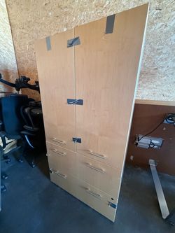 Office Storage Cabinet with Doors and Drawers