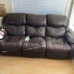 Free Leather Couch Recliner 