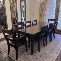 Pottery barn Mahogany Dining Table And Chairs with Buffet 