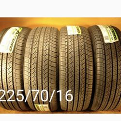 4   New Tires   For Sale   225/70/16      We Service Motorcycle Tires