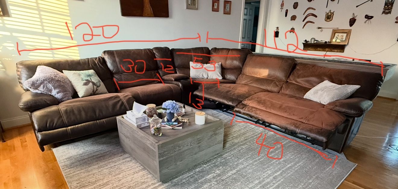 Sofa con reclinadores eléctricos / Solid Wood Beautiful sectional
