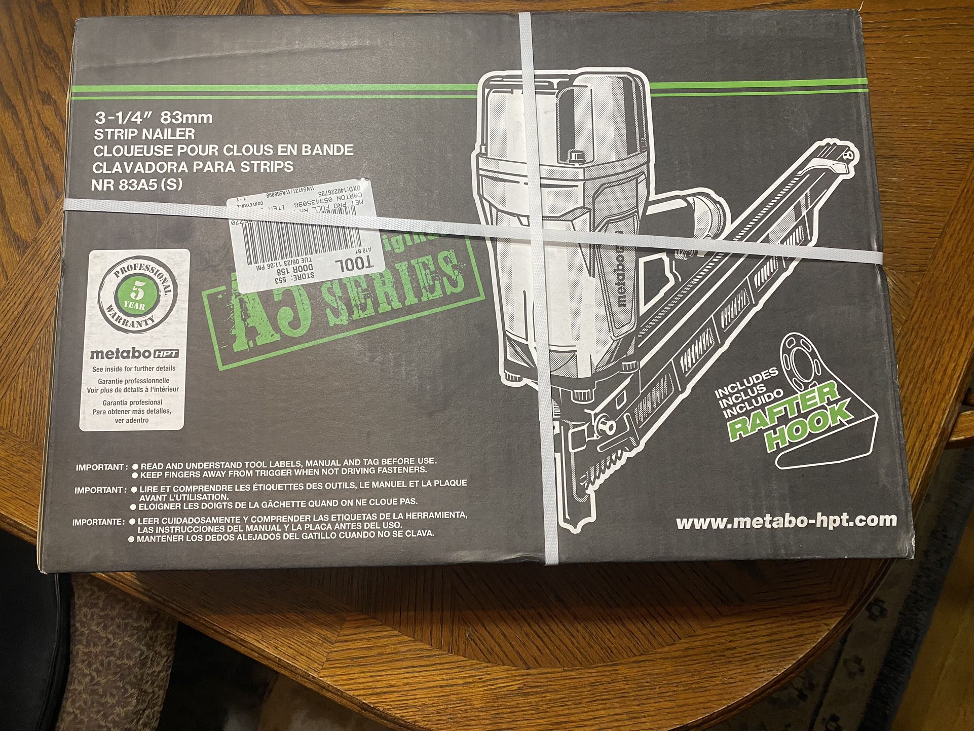 Metabo HPT 3-1/4-in 21-Degree Pneumatic Roundhead Framing Nailer