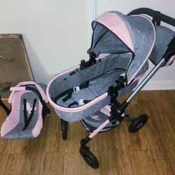 Baby Doll Pram/stroller With Matching Car Seat And Carrier..  