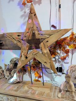 Large Driftwood Star on Stand