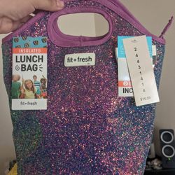 Pink Glittery Lunch Bag
