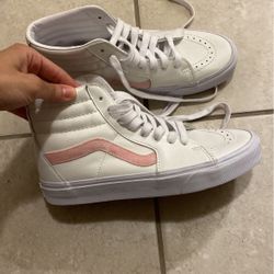 white vans hi top brand new