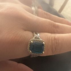 LeVian London Blue Topaz And Champagne Diamond Accents