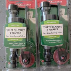 2x Fluid Master Toilet Full Valve & Flapper unopened