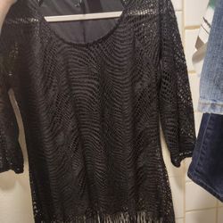 New Direction Fringe Lace Shirt