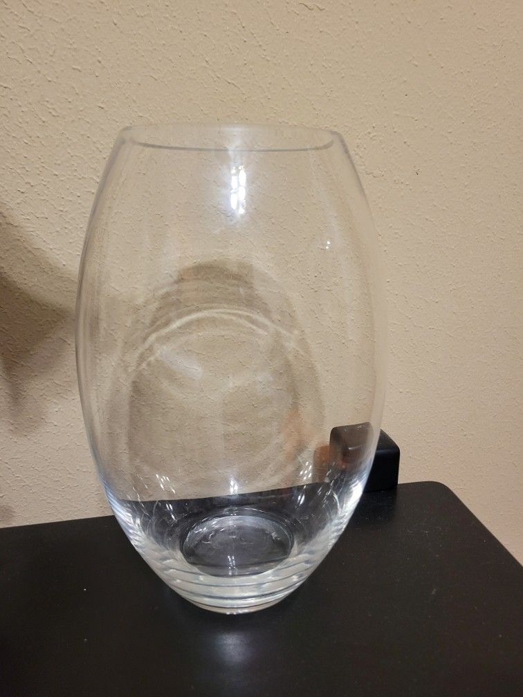 Large 10"x6" Oval Clear Glass Vase * Decor * Terrarium * Fish