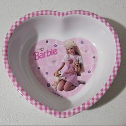 Barbie Heart Shaped  zak Designs collectors cereal bowl 1996