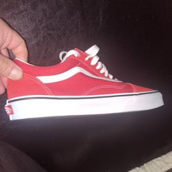 Vans Old Skool Skate Shoes Racing Red /True White