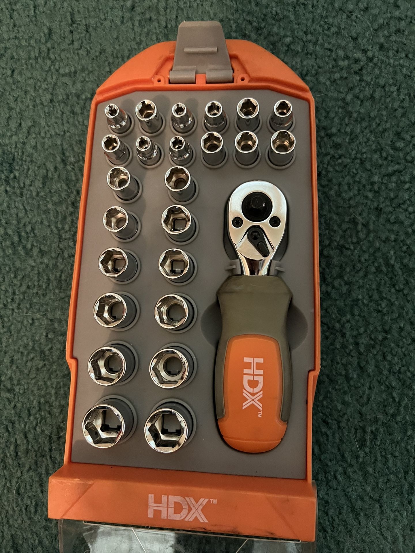 HDX 25 piece Dual-Sided Stubby Ratchet and Socket Set