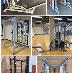 Gym Equipment, Olympic Weight, Lat, Leg, Chest & Smith Machines, Home Gyms, Leg Press, Rower, Dumbbell Rack Power Squat Curl 