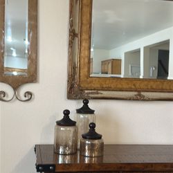 Amber Glass Canisters 