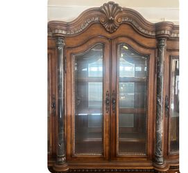 Elegant wooden display cabinet