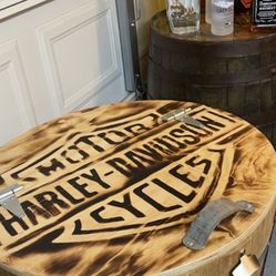 Whiskey Barrel, Harley Davidson Ice Chest