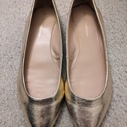 Gold Ballet Flats