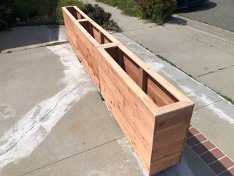 Custom Order Best Most Beautiful Cedar Redwood Planter Box Garden Bed Restaurant Privacy Wood wall