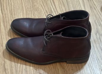 Moretti Black Label Men’s 12 Burgundy  Dress Shoes Casual Boots