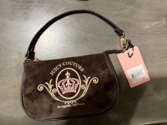 Juicy Couture Brown Velour Shoulder Bag