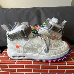 Off-White x Nike Air 1 Mid Men’s White Athletic Casual Shoes Size 9.5 w/ OG Box