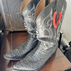 Black Gator Boots With Tag Size 13