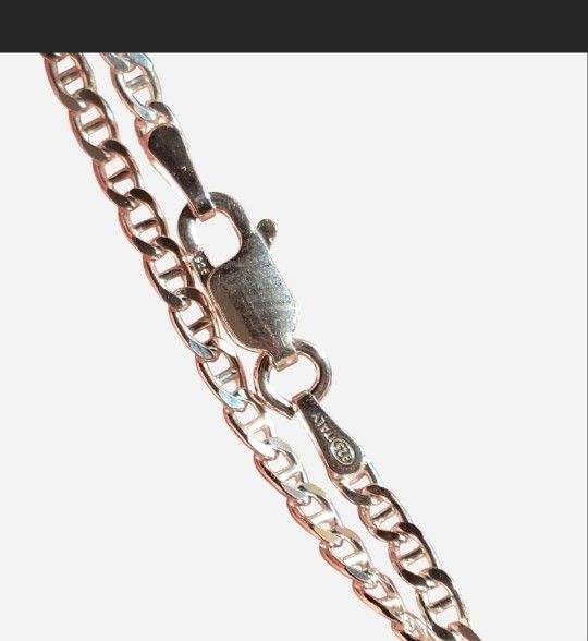 7" Solid 925 Italian Sterling Silver Mariner Bracelet