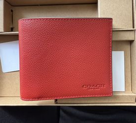 Red coach wallet