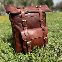 Leather Backpack 18x12 (real Leather