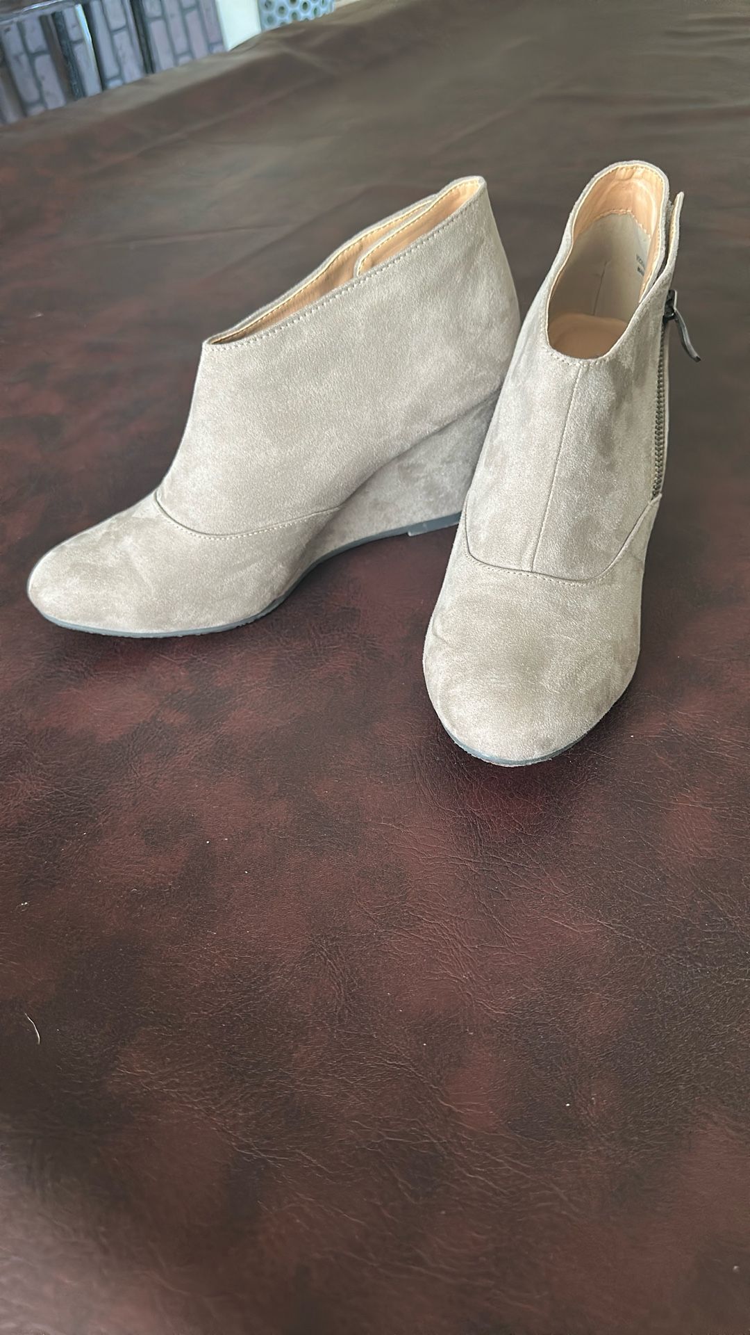 Classy Beige Wedge Heels