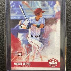 2018 Shohei Ohtani ROOKIE CARD Panini Diamond Kings Baseball #76 Batting. Los Angeles Dodgers