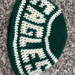 Handmade Crochet Eagles Kelly Green Super Bowl Hat
