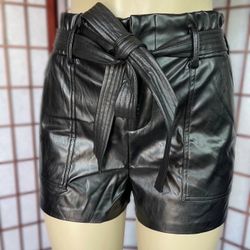 Faux Leather Short Size Small