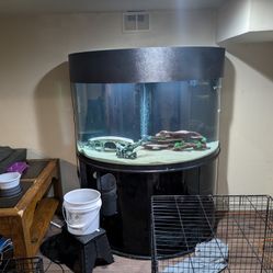 150 Gal Half Moon Fish Tank 