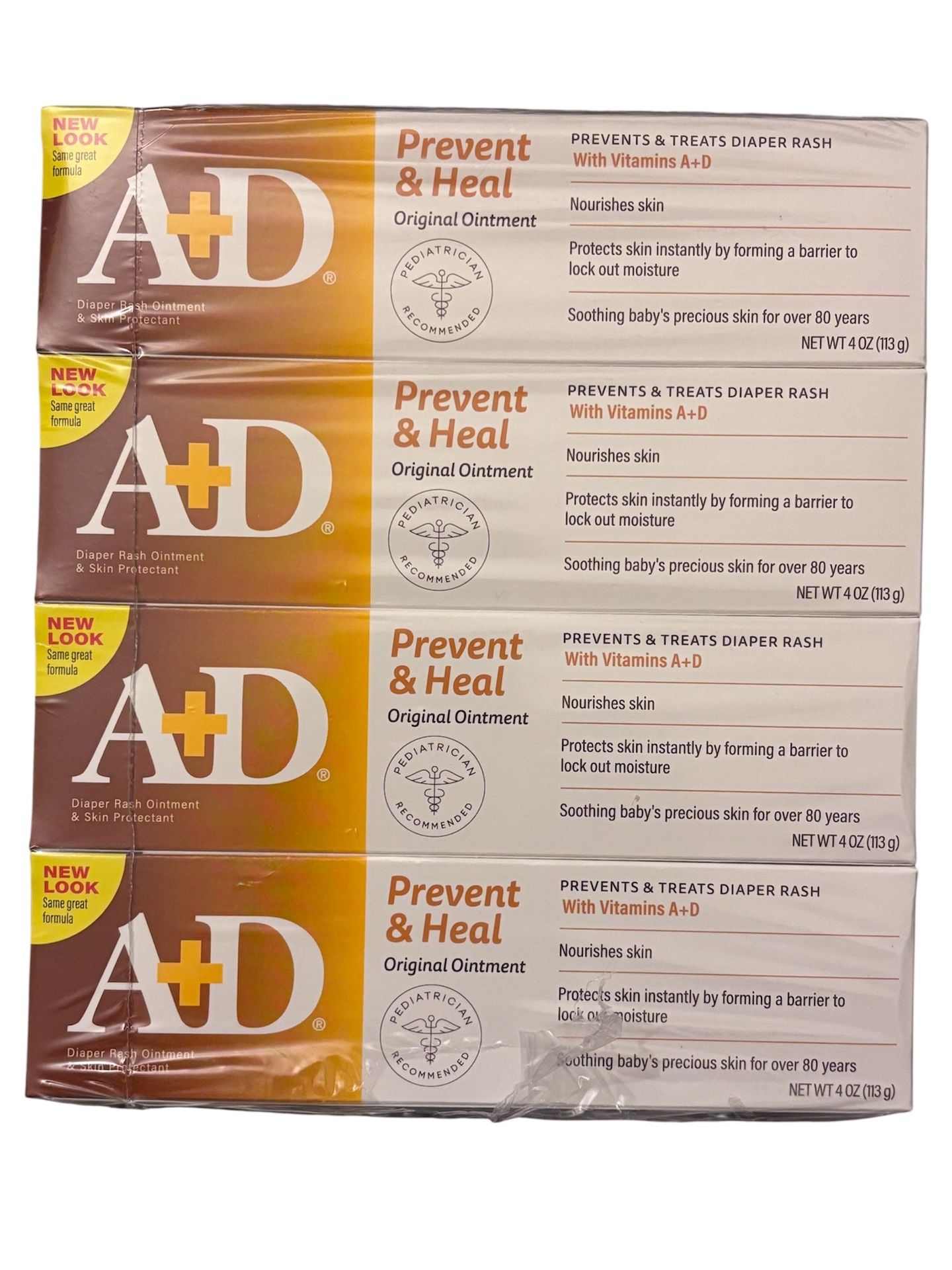 4 Pack A+D Original Prevent Diaper Rash Ointment Skin Protectant 4oz. Exp 06/27