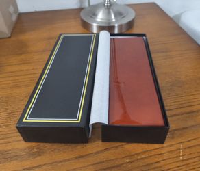 New! Lacquered Wooden Decorative Jewelry Box w/Tan Velvet Lining..For Watches / Jewelry