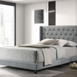 Brand New Light Gray Full Size Bed Frame
