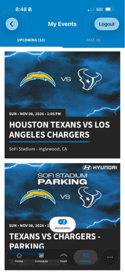 Houston Texans vs LA Chargers