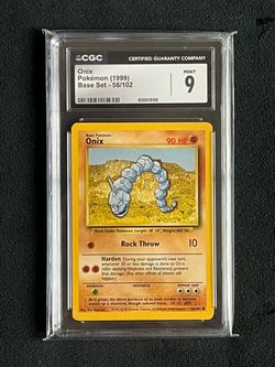 Onix 1999 Pokémon Base Set 56/102 CGC 9 Mint