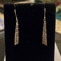 Artisan  Tube Dangle Earrings 