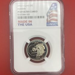 2002 s silver Louisiana statehood quarter NGC PF 69 Ultra Cameo