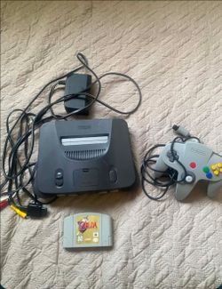 Nintendo 64 Console with Controller and Zelda