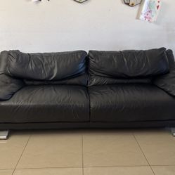 Black Leather Sofa